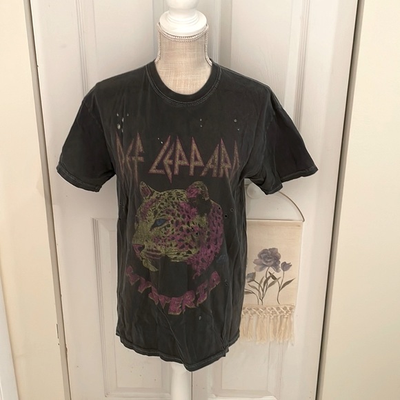 Cropped Tee Def Leppard T Shirt Forever 21 Forever 21 Tops Def